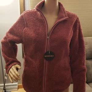 Fleece, Reversible athletic zipup jacket.